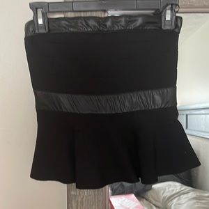 Faux Leather Peplum Top